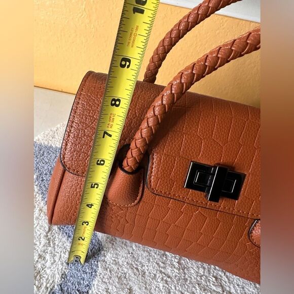 Brown shoulder bag with second handles - Picture 11 of 11